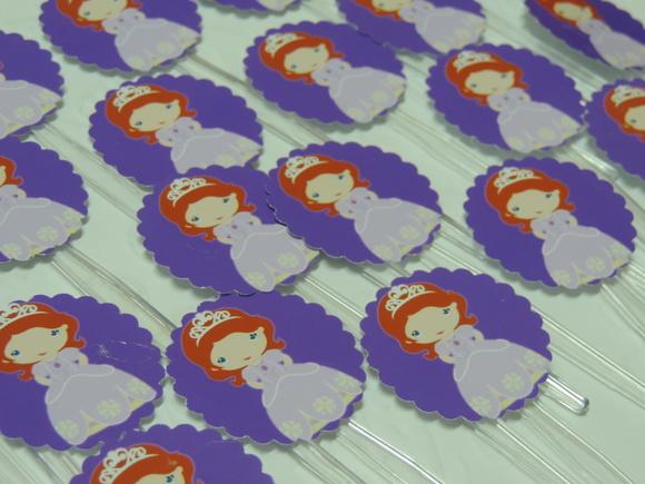 Toppers para Cupcake - Princesa Sofia