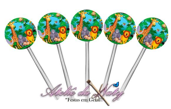 Toppers para Cupcake - Safari