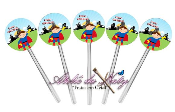 Toppers para Cupcake - Super Herói