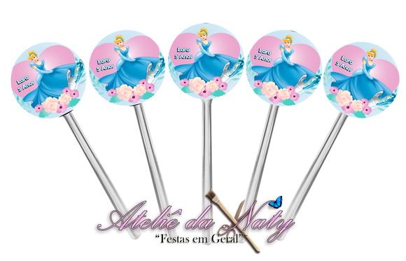Toppers para docinhos - Cinderela