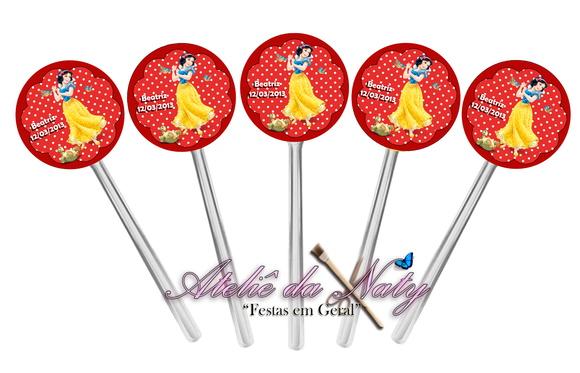 Toppers para Docinhos - Branca de Neve