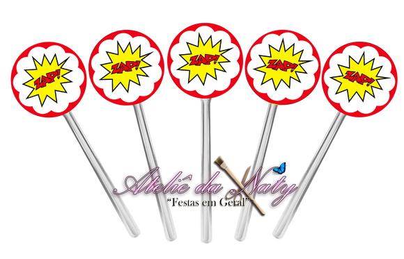 Toppers para Docinhos - Super Herói