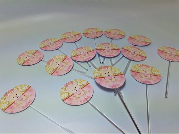 Toppers para Docinhos - Ursinha Princesa