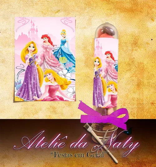 Adesivo P/ Tubete - Princesas