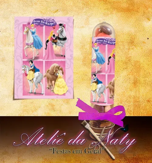 Adesivo P/ Tubete - Princesas