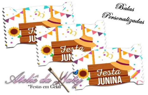 Bala Personalizada - Festa Junina