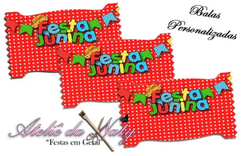 Bala Personalizada - Festa Junina
