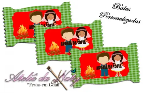 Bala Personalizada - Festa Junina