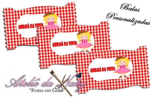 Bala Personalizada - Festa Junina