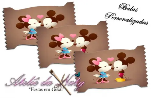 Bala Personalizada - Mickey e Minnie