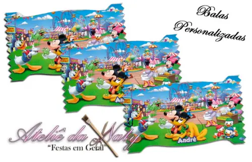 Bala Personalizada - Mickey e Minnie