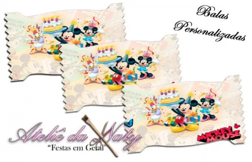 Bala Personalizada - Mickey e Minnie