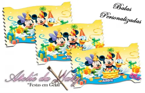 Bala Personalizada - Mickey e Minnie