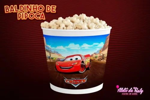 Baldinho para Pipoca - Carros