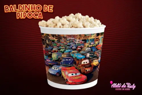 Baldinho para Pipoca - Carros