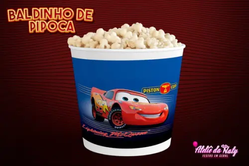 Baldinho para Pipoca - Carros