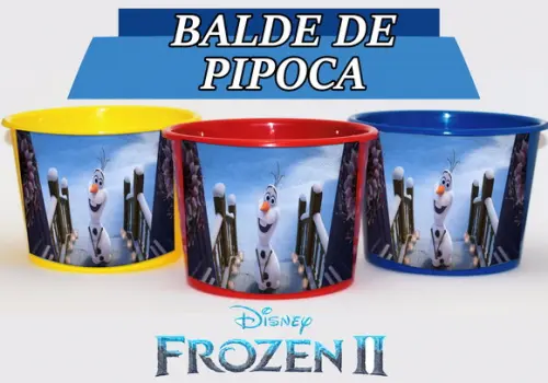 Baldinho Para Pipoca - Frozen 2