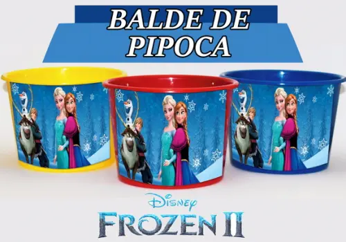 Baldinho Para Pipoca - Frozen 2