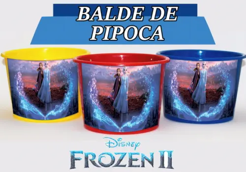 Baldinho Para Pipoca - Frozen 2