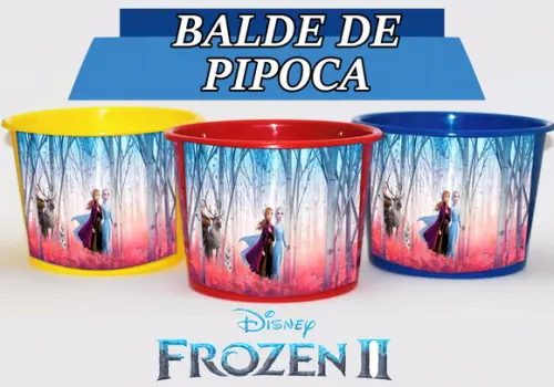 Baldinho Para Pipoca - Frozen 2
