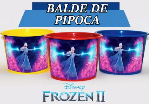 Baldinho Para Pipoca - Frozen 2