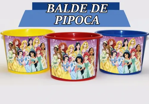 Baldinho Para Pipoca - Princesas