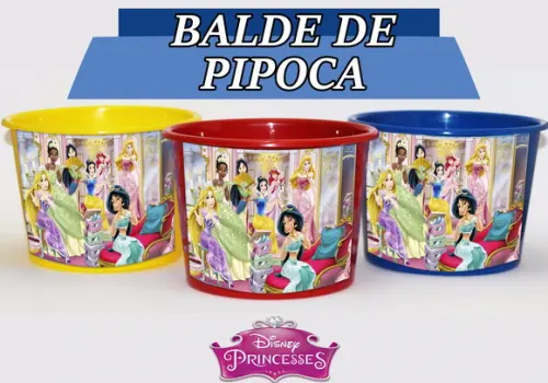 Baldinho Para Pipoca - Princesas