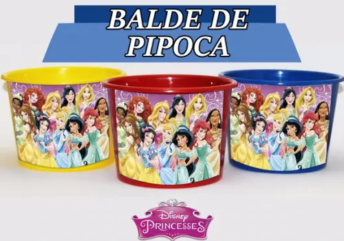 Baldinho Para Pipoca - Princesas