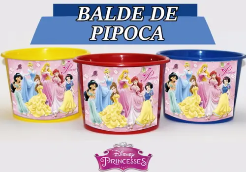 Baldinho Para Pipoca - Princesas