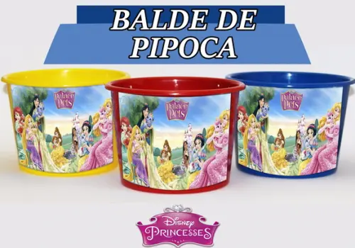 Baldinho Para Pipoca - Princesas