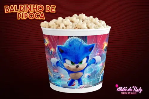 Baldinho para Pipoca - Sonic