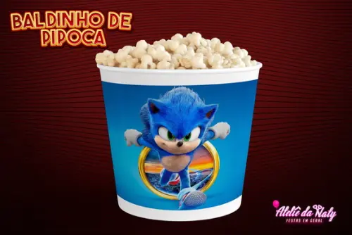 Baldinho para Pipoca - Sonic