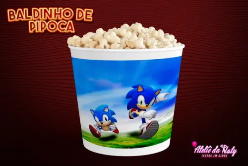 Baldinho para Pipoca - Sonic
