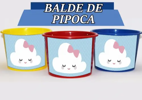Baldinho Para Pipoca -Nuvem