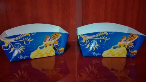 Caixinha de Mini Hot Dog - Bela e a Fera
