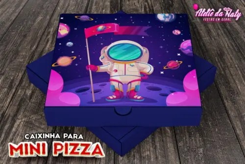 Caixinha de Mini Pizza - Astronauta