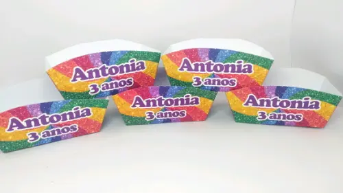 Caixinha Hot Dog - Arco Íris