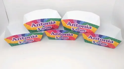 Caixinha Hot Dog - Arco Íris
