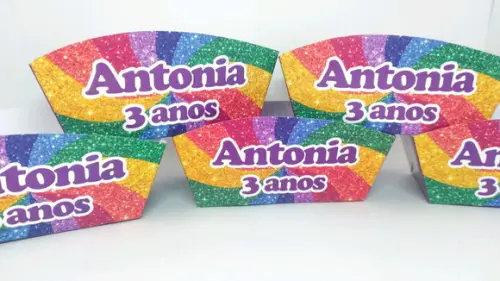 Caixinha Hot Dog - Arco Íris