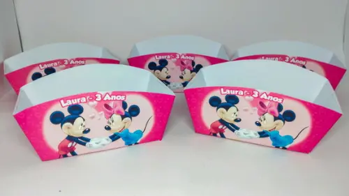 Caixinha Hot Dog - Mickey e Minnie