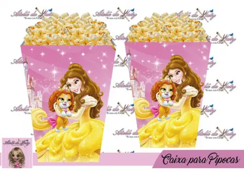 Caixinha Para Pipoca - Bela e a Fera
