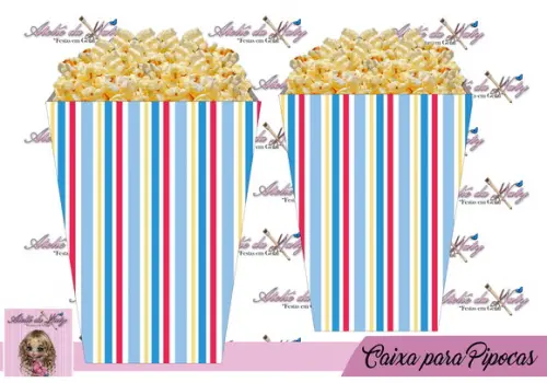 Caixinha Para Pipoca - Circo