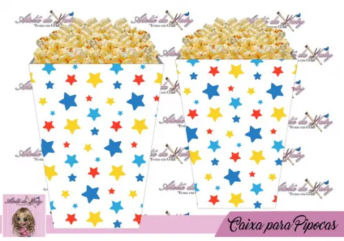 Caixinha Para Pipoca - Circo