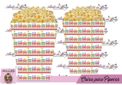 Caixinha Para Pipoca - Circo