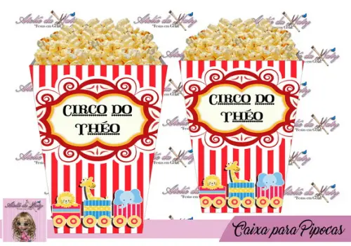 Caixinha Para Pipoca - Circo