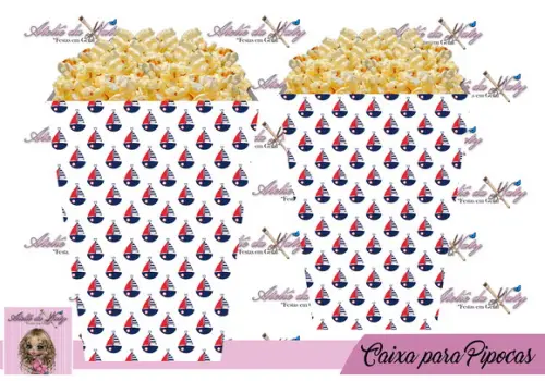 Caixinha Para Pipoca - Marinheiro