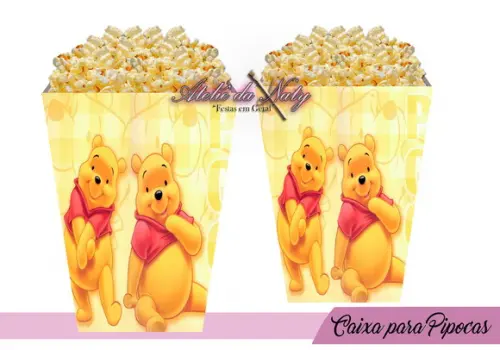 Caixinha Para Pipoca - Pooh