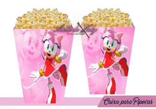 Caixinha Para Pipoca - Sonic