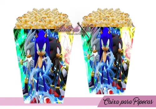 Caixinha Para Pipoca - Sonic