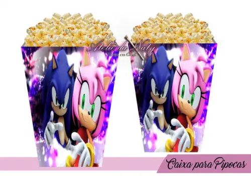 Caixinha Para Pipoca - Sonic
